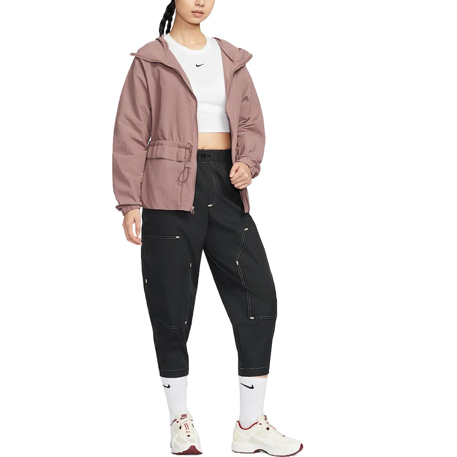 Nike Женская куртка спортивная, Smokey Mauve Red Black — фото 4