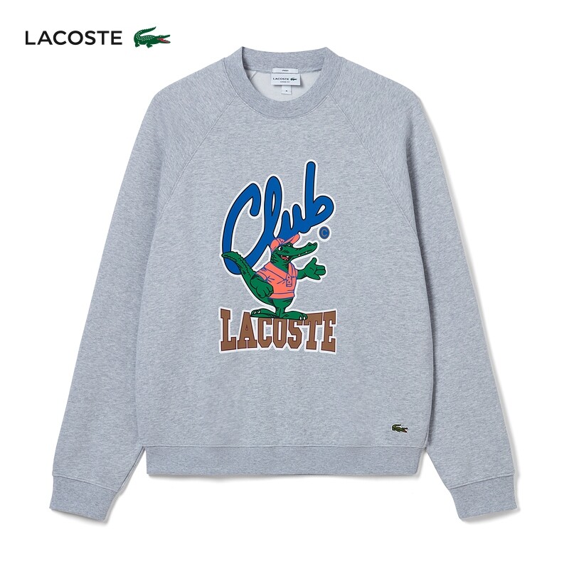 

Толстовка Lacoste с принтом, серый