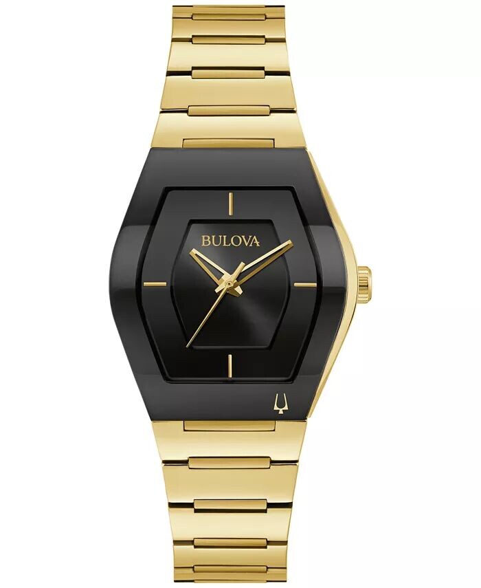 

Женские часы Gemini с золотистым браслетом из нержавеющей стали, 30 мм Bulova