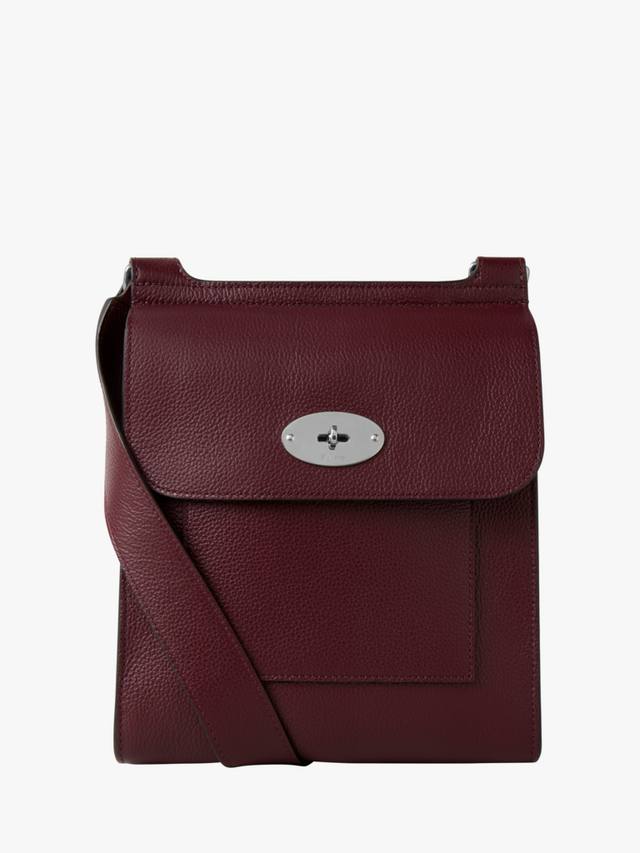 

Маленькая классическая сумка-мессенджер из зернистой кожи small antony small Mulberry, цвет Black Cherry