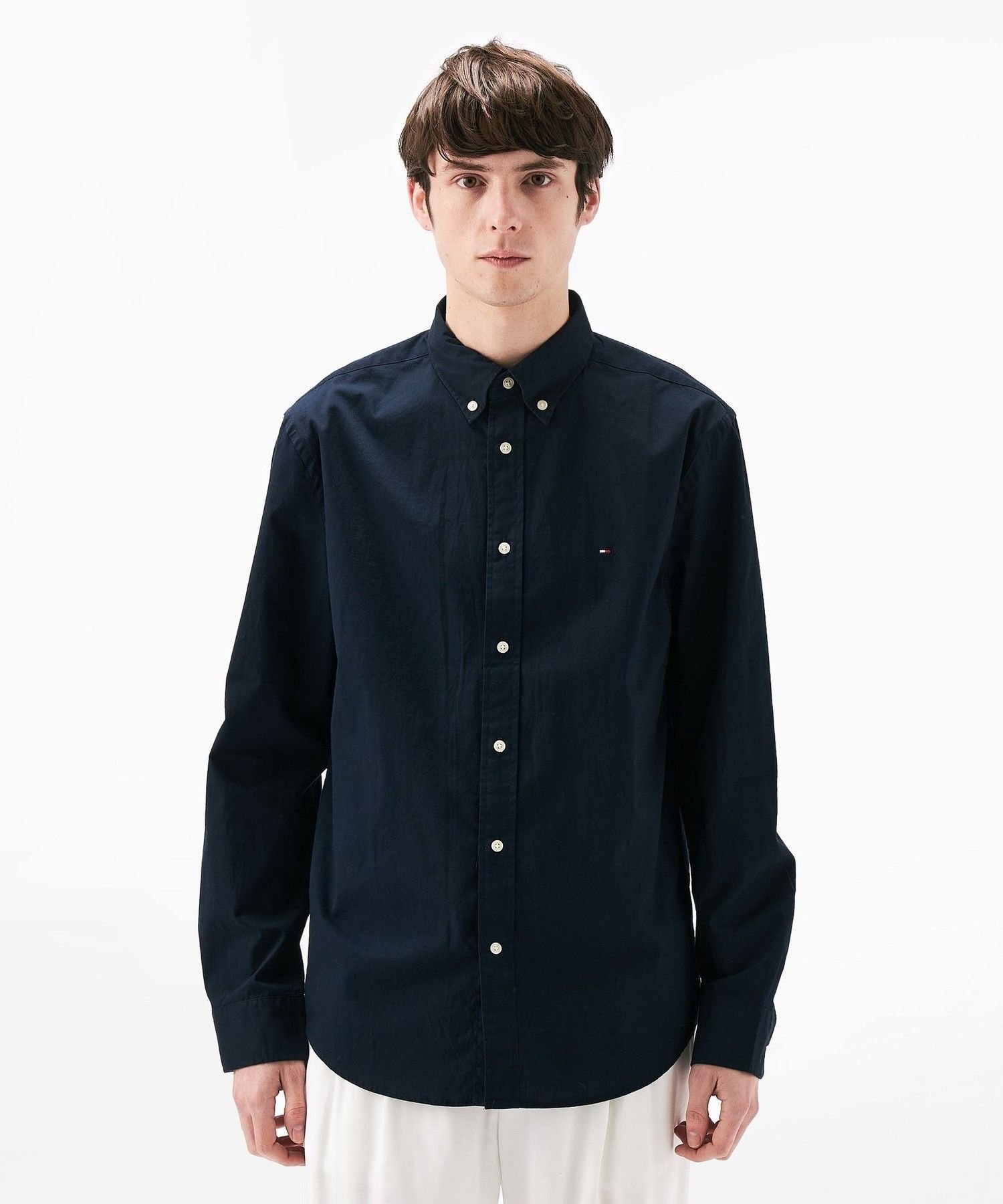 Рубашка из поплина Coreflex однотонная TOMMY HILFIGER, Navy DW5