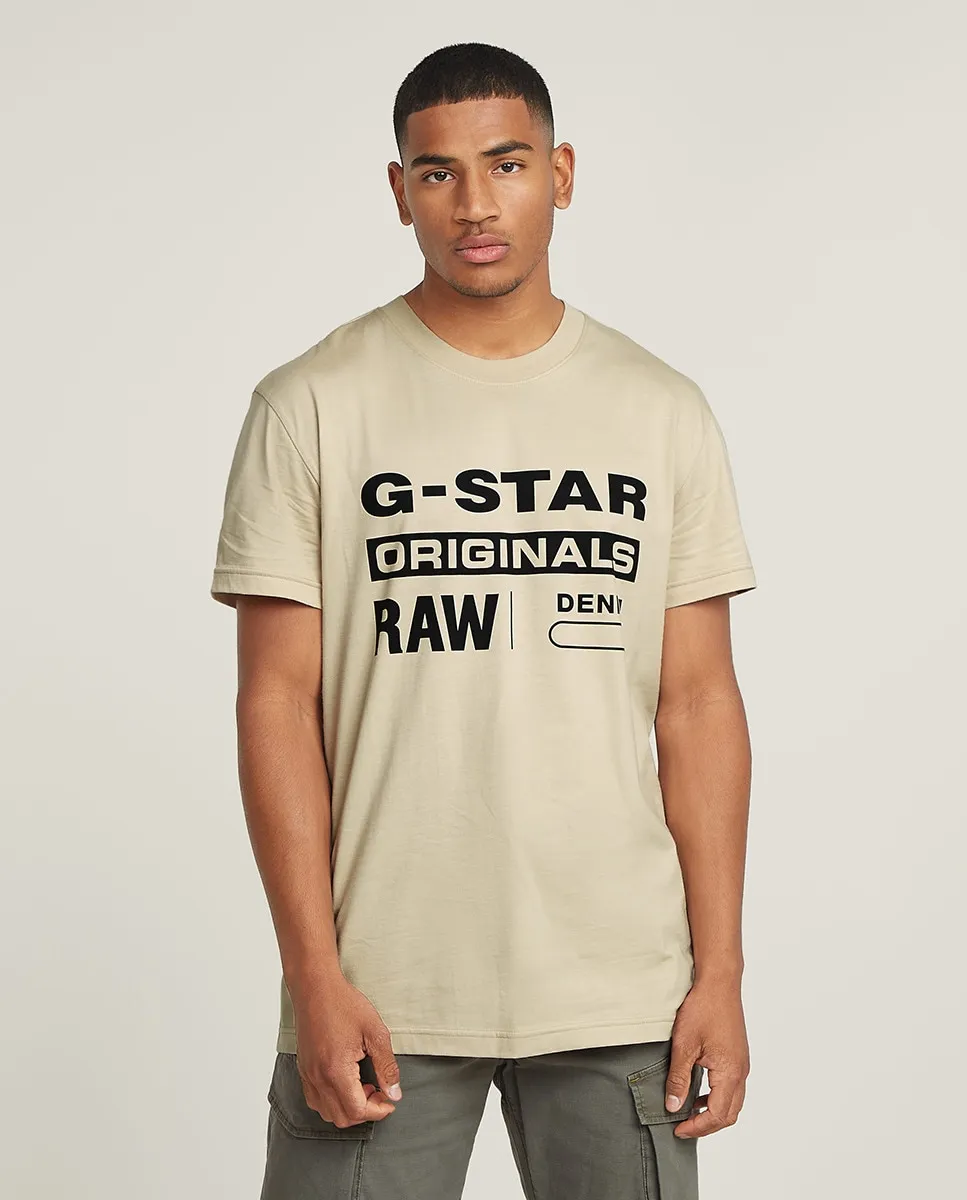 

Оригинальная мужская футболка G-Star Raw, бежевый
