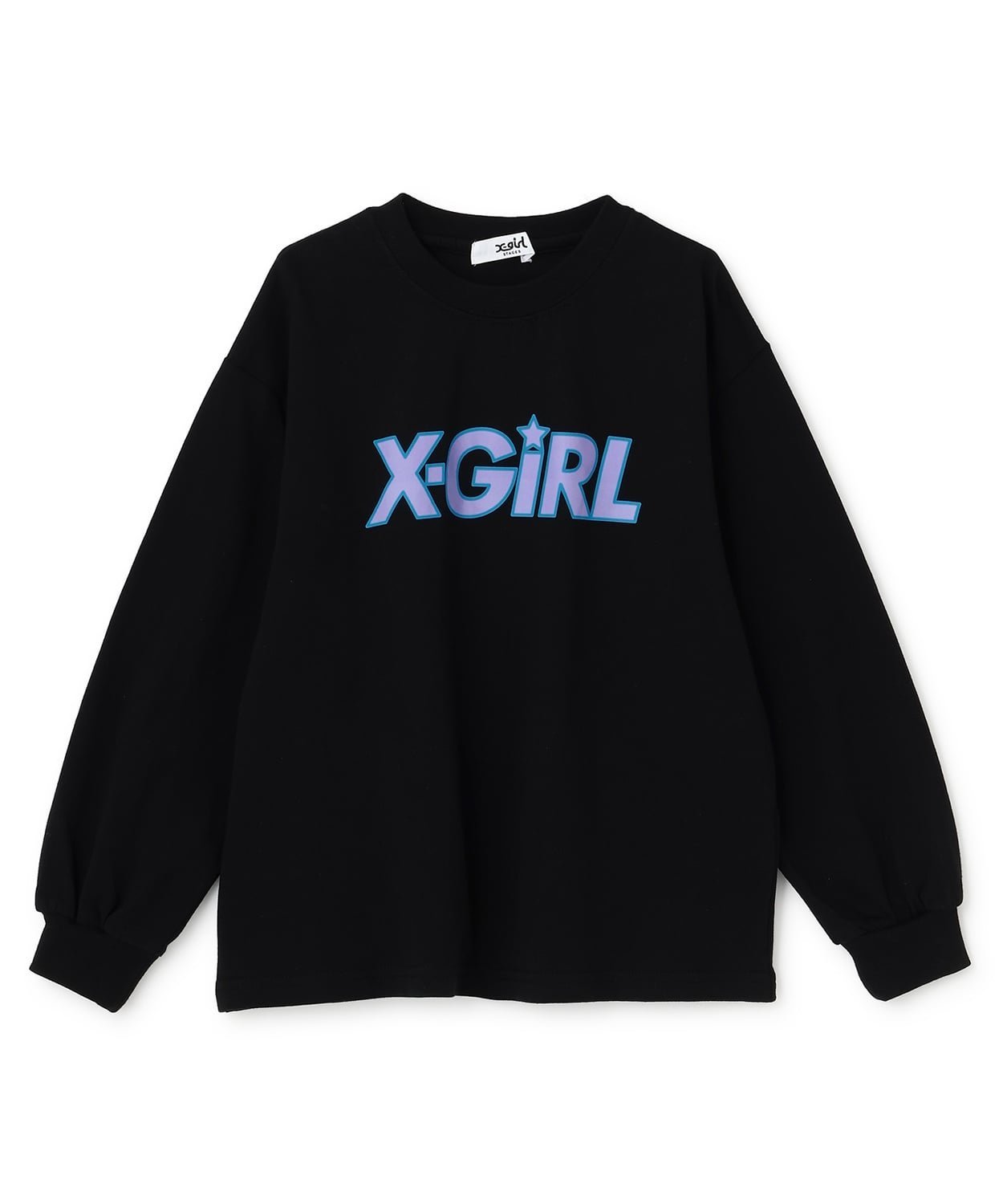 Футболка с длинными рукавами с логотипом X-girl X-girl Stages, Black