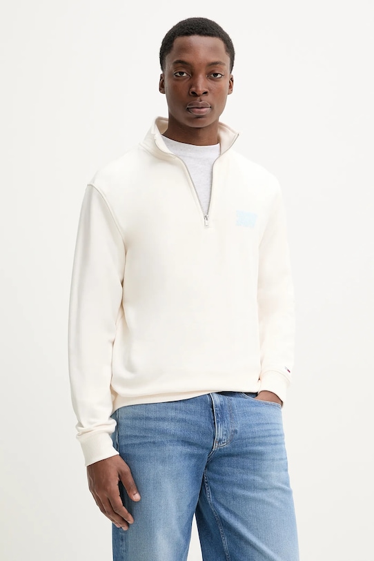 

Хлопковая толстовка Tommy Jeans, бежевый