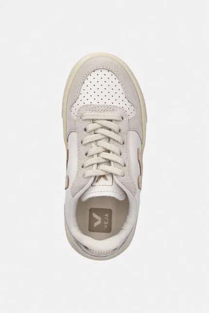 Кроссовки кожаные Small V-10 Laces Veja, бежевый — фото 4