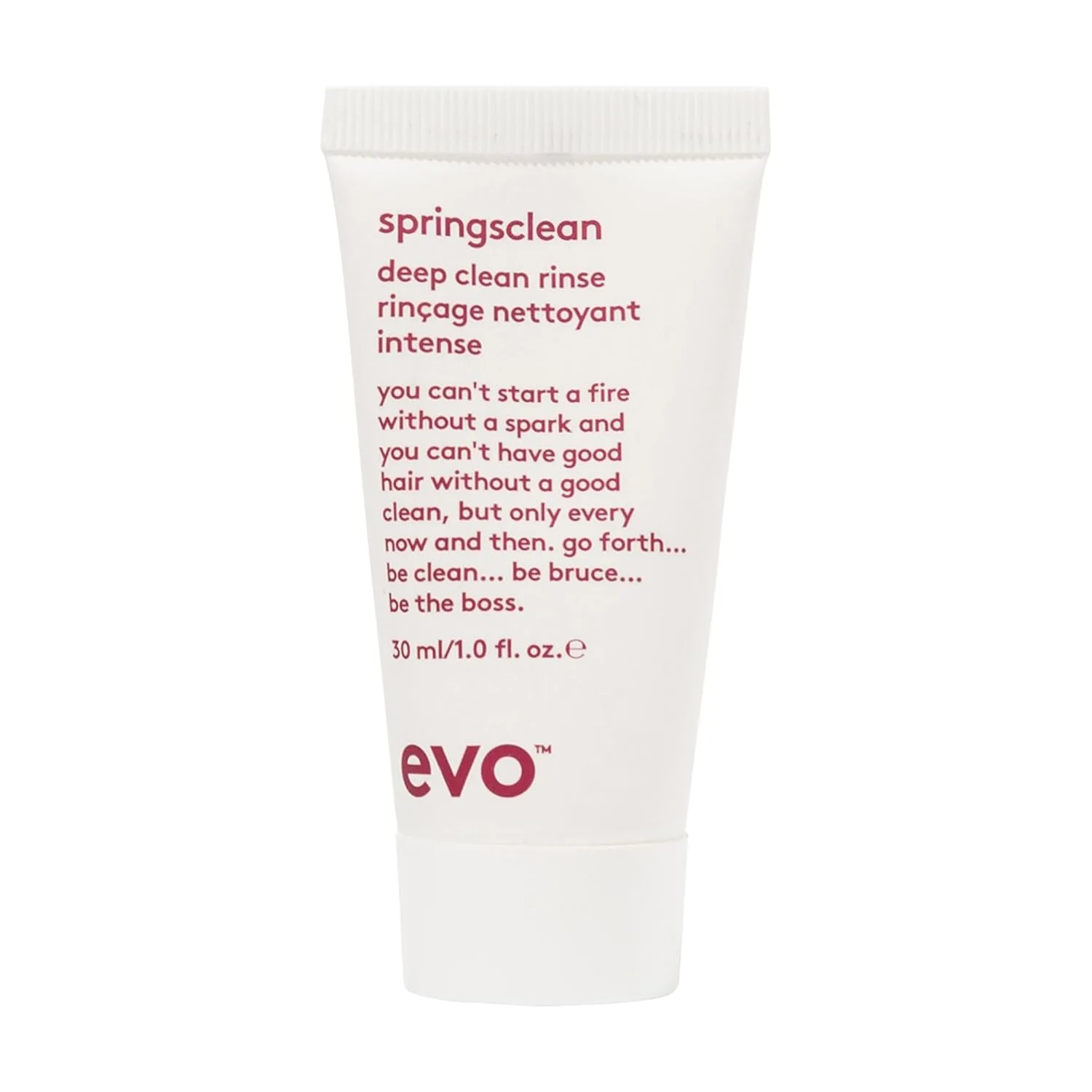 Шампунь EVO Springsclean - глубокое очищение и нежное увлажнение - для естественных блестящих, мягких, кудрявых и волнистых волос. 29,9 мл (.)