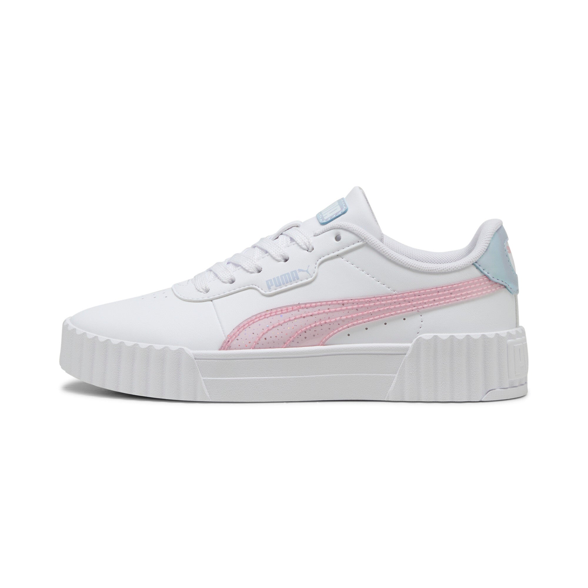 

Кроссовки женские PUMA Big Kids Carina 3.0 Blurry Dreams, цвет white/rose mauve/cool weather