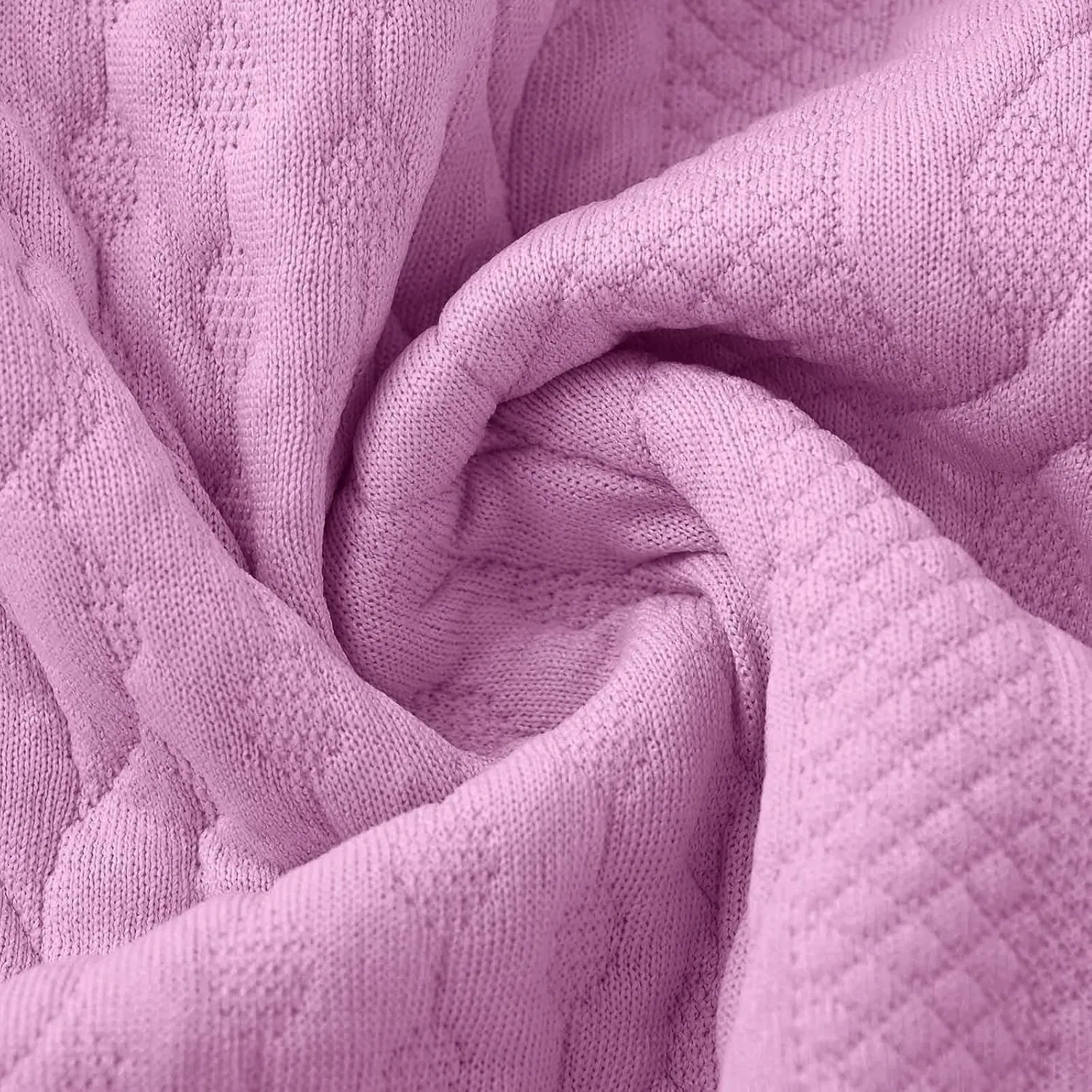 Женская толстовка с воротником и молнией на четверть, текстурированная, Purple — фото 2
