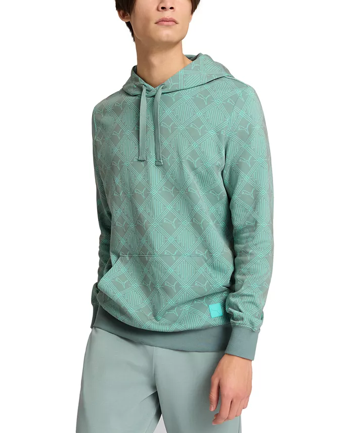 

Мужская худи Essential Logomania Allover Print Puma, зеленый