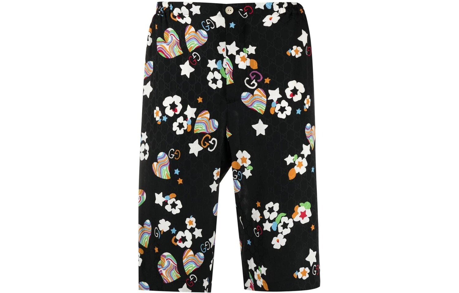 

Шорты мужские Gucci Monogram-print Knee-length, черный