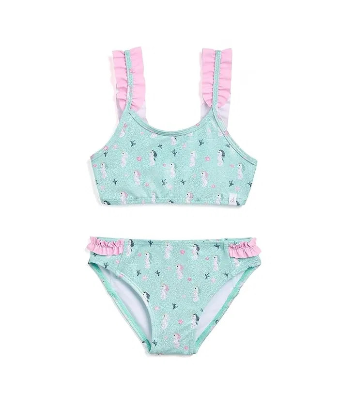 Купальник двухкомплектный с морским коньком Deux par Deux, Blue Seahorse Print