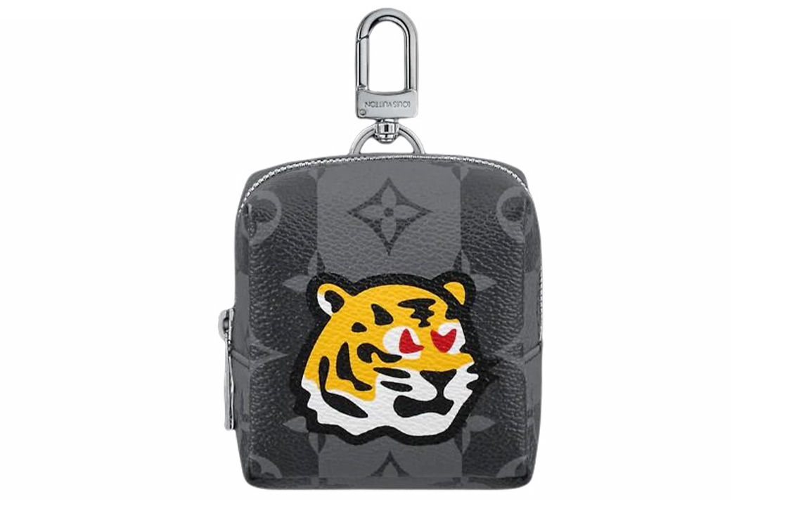 

LOUIS VUITTON Сумка-кошелек X Nigo Lv Made Squared с подвеской в полоску и монограммой, Black