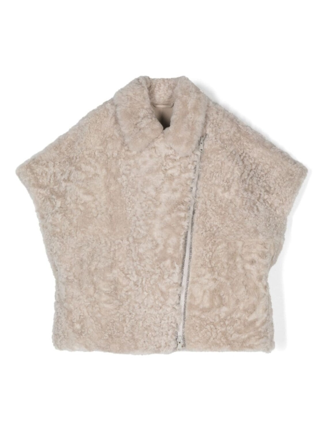 

Brunello Cucinelli Kids жилет из овчины, серый