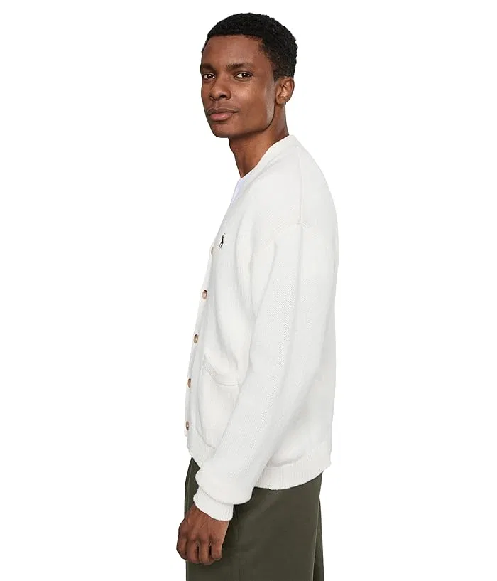 Кардиган из хлопка Relaxed Fit Polo Ralph Lauren, Deckwash White — фото 3
