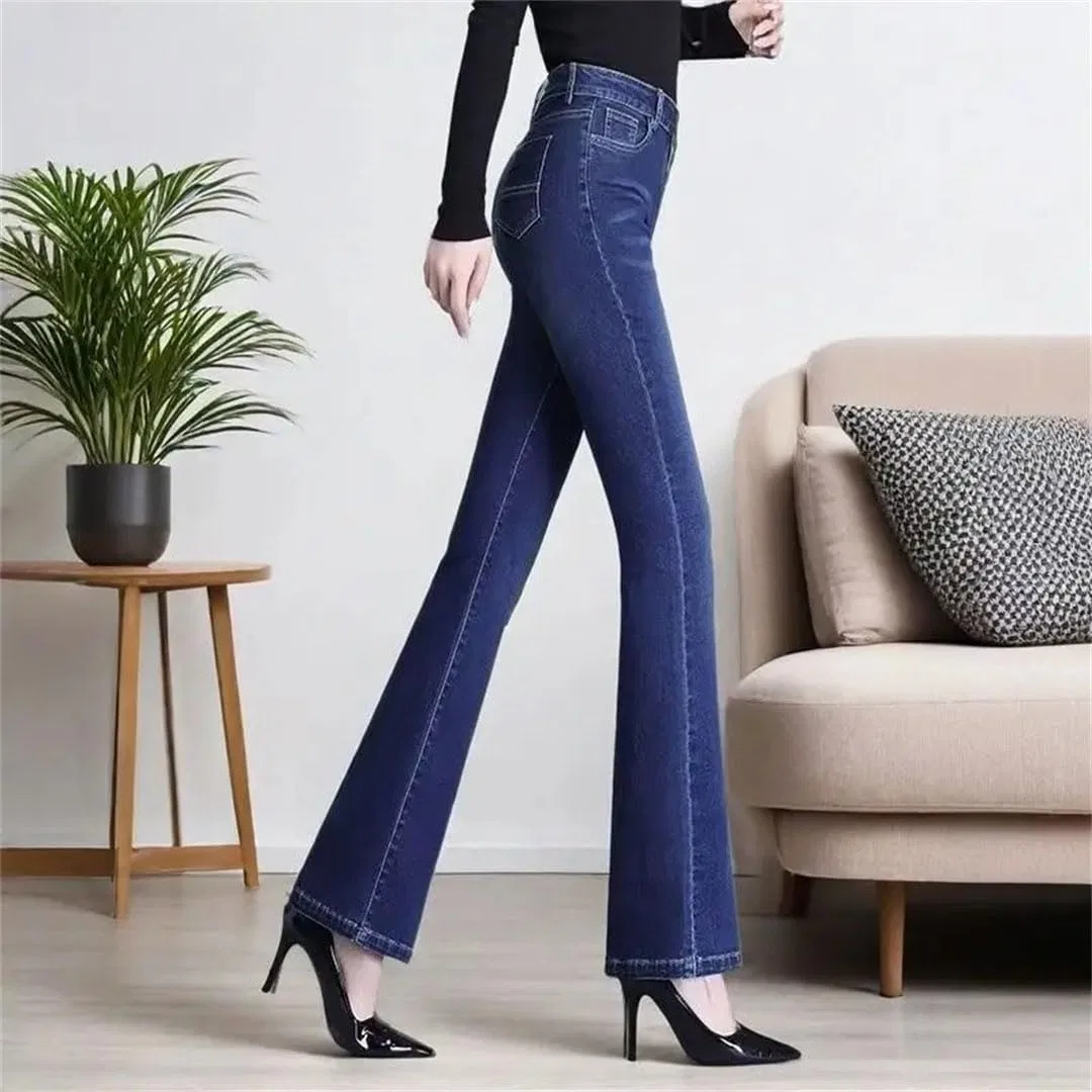 Джинсы клеш Women's High Waisted Stretch Bootcut Jeans, черный — фото 3