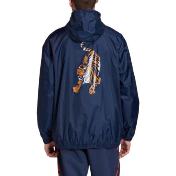 Куртка Men's adidas originals TIGER Embroidered Logo Zipper Hooded Track Jacket Autumn Blue, мультиколор — фото 3