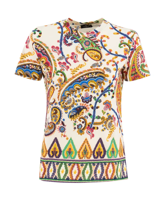 

Хлопковая футболка с принтом Etro, мультиколор