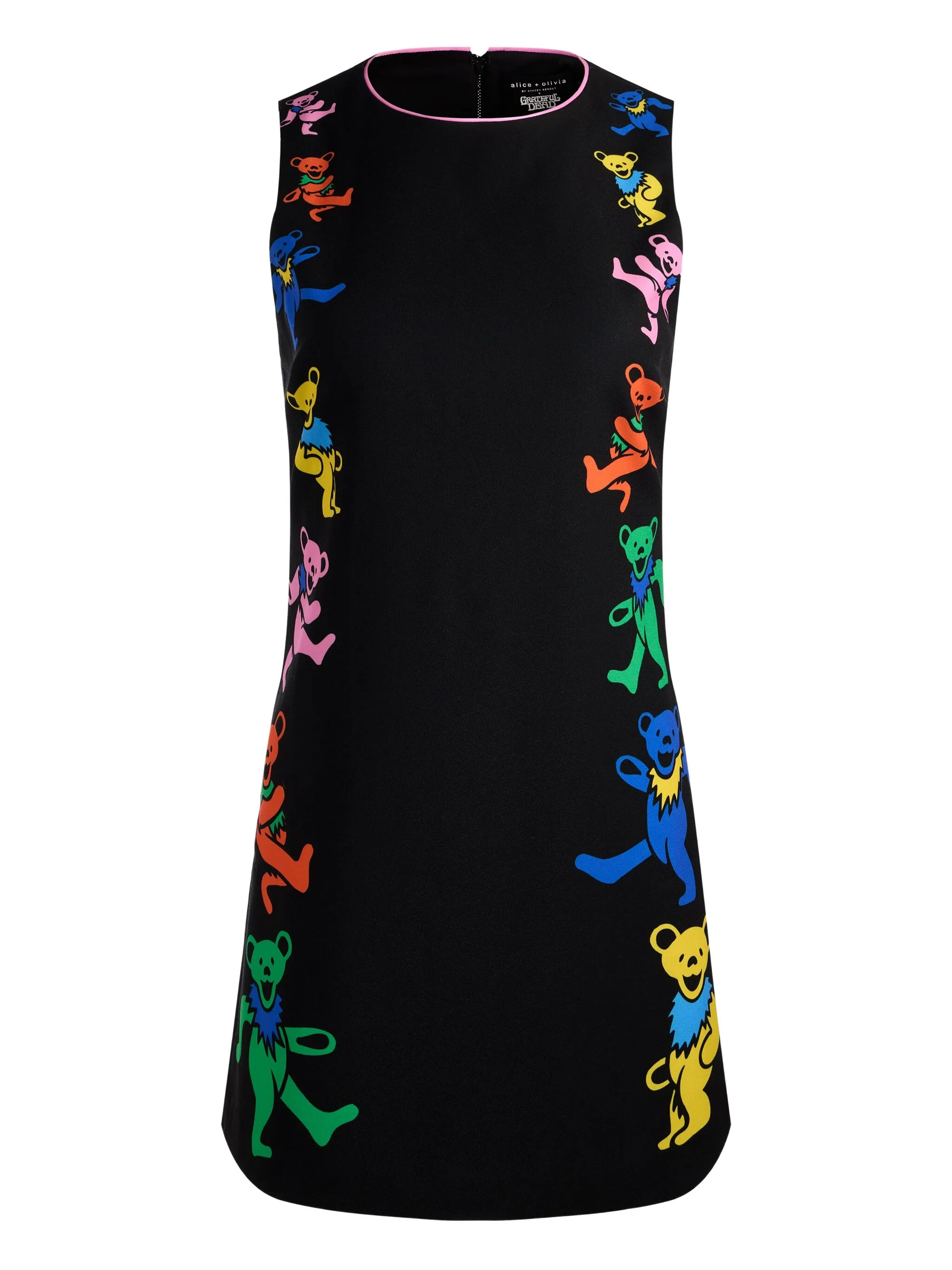 

Мини-платье с принтом медведя Клайда Alice + Olivia, черный