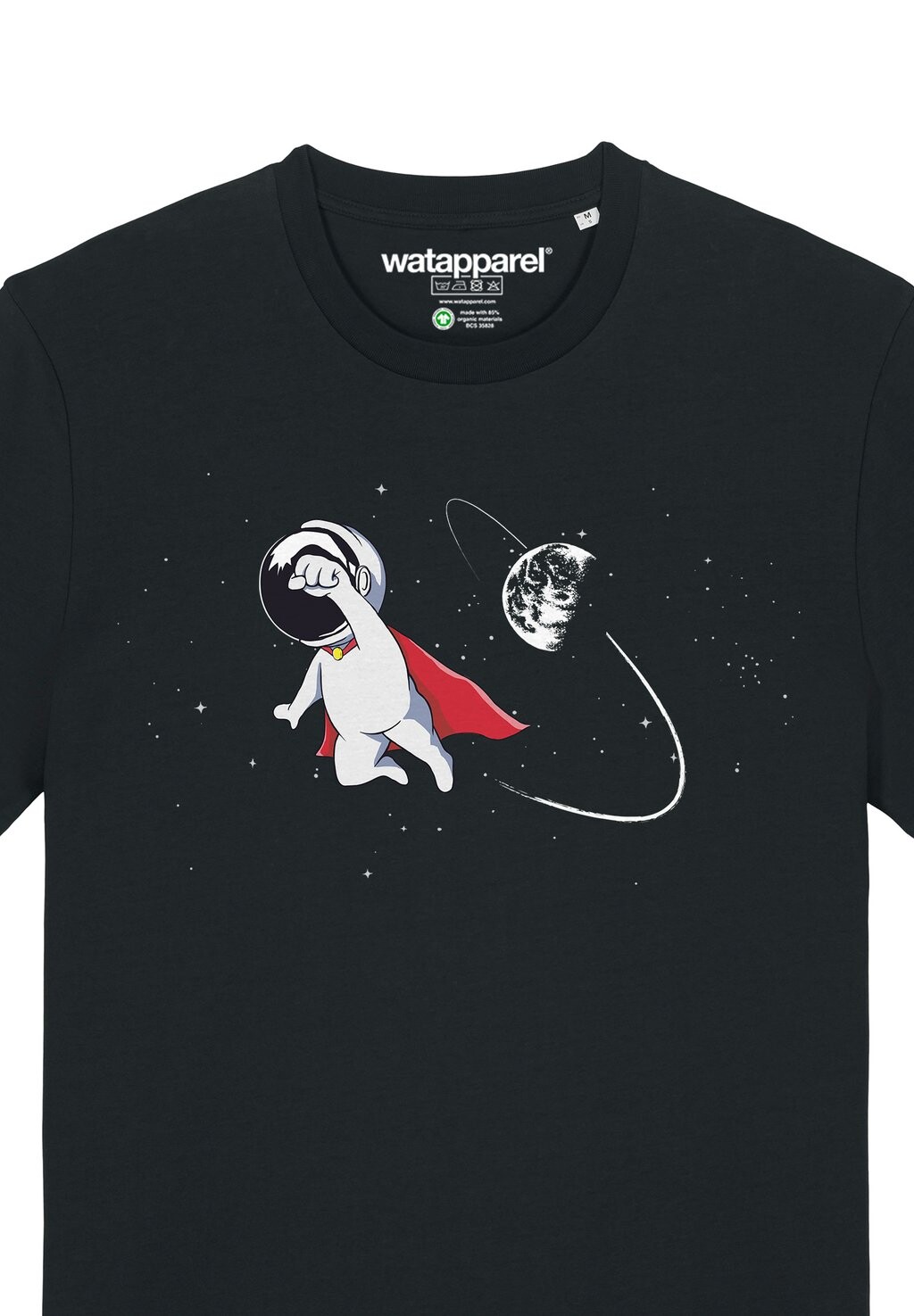 

Футболка с принтом SUPERASTRONAUT watapparel, черный