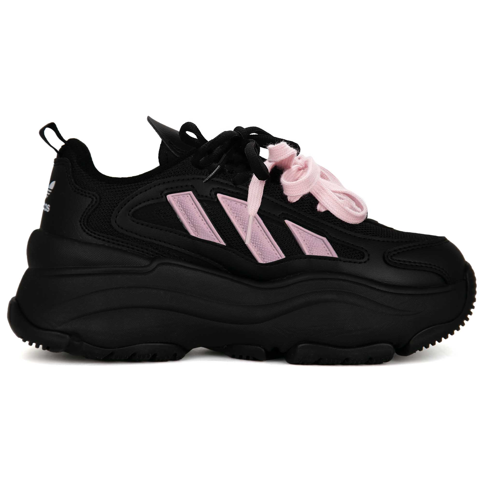 OZGAIA Urban Chic Style Strikes Back утепленные низкие массивные кроссовки для увеличения роста Unisex Adidas Originals, черный — фото 3