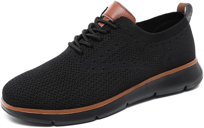 

Мужские дышащие кроссовки Knitflex из сетки Оксфорд Swzec, черный