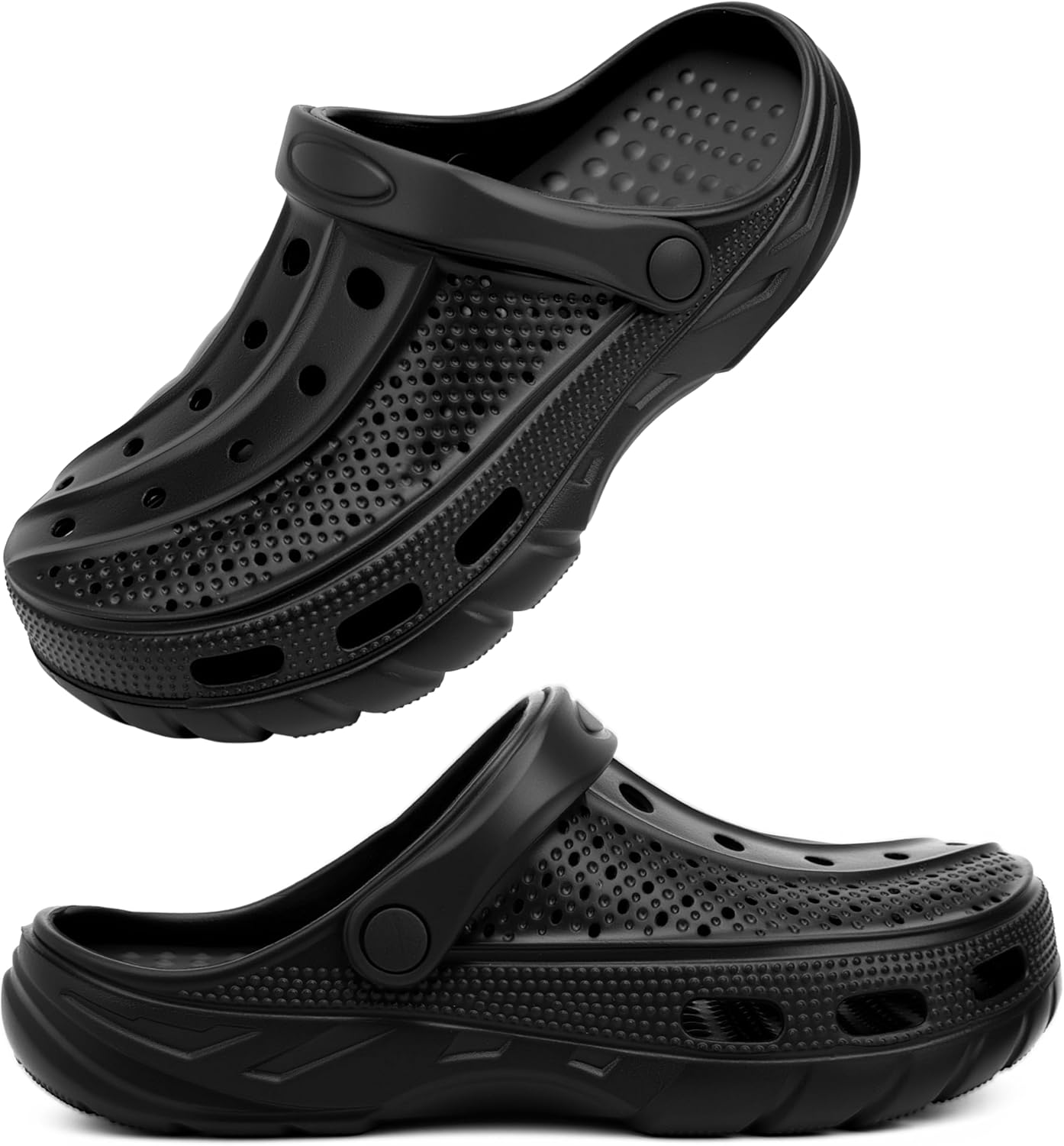 

Женские и мужские ортопедические сабо с поддержкой свода стопы, садовые туфли, сандалии, тапочки с стельками при плантарном фасциите Inminpin, черный