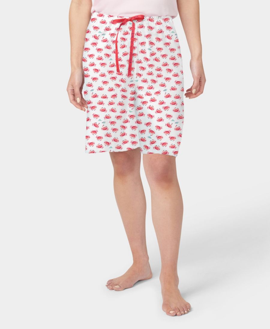 

Женские пижамные шорты-бермуды для охлаждения после крабов Hue, Bright White