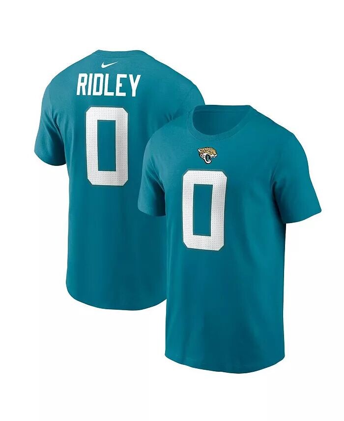 

Мужская футболка Calvin Ridley Teal Jacksonville Jaguars с именем и номером игрока Nike
