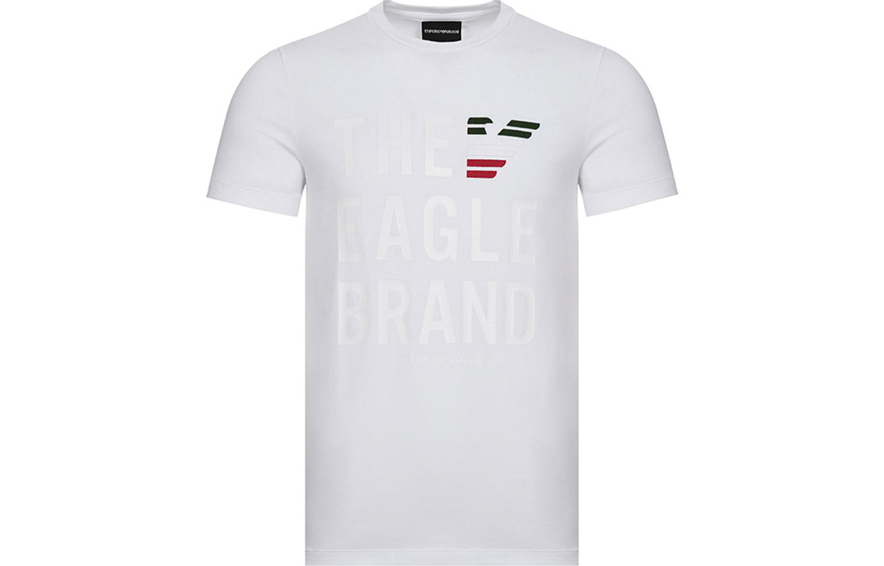 

EMPORIO ARMANI Футболка мужская белая, Белый, EMPORIO ARMANI Футболка мужская белая