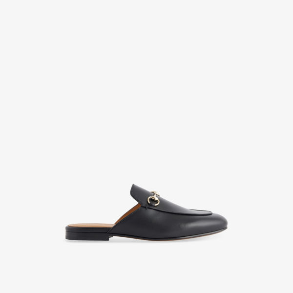 Мюли Gucci кожаные с пряжкой, черный