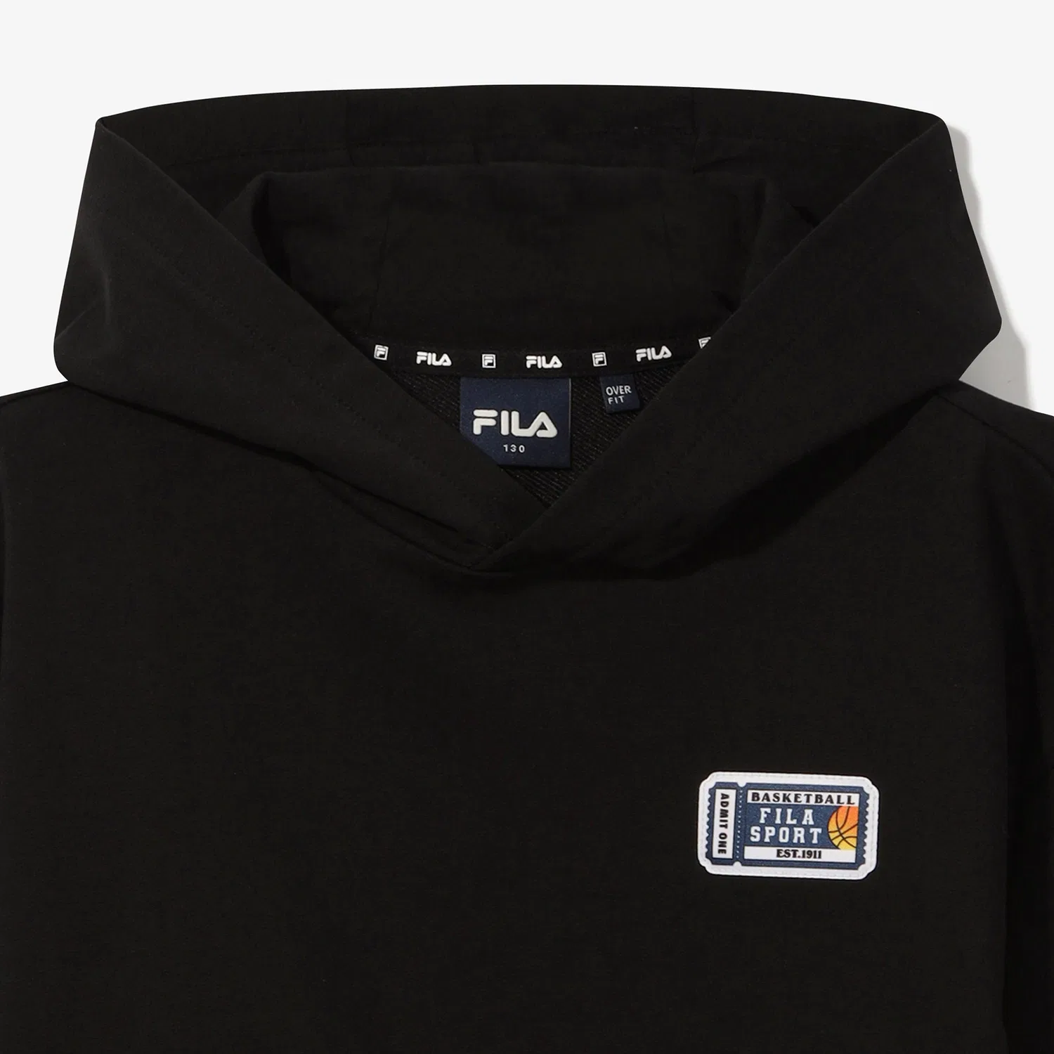 Детская худи с капюшоном чёрная от Fila Kids — фото 2