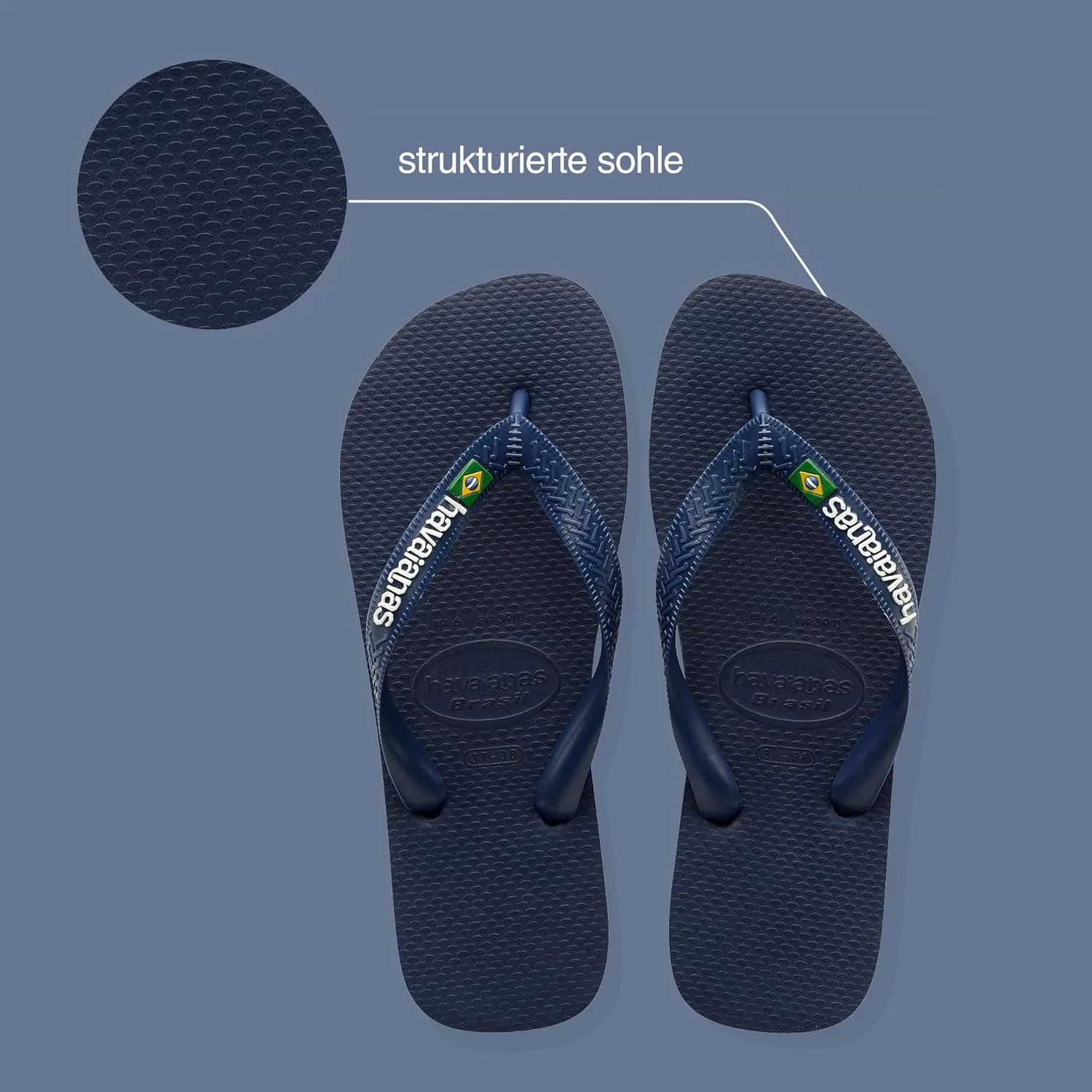 Шлепанцы Havaianas Brazil, темно-синий — фото 3