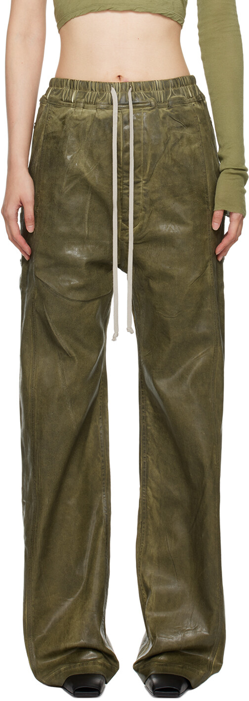

Зеленые джинсы Porterville Pusher Rick Owens DRKSHDW, Sage