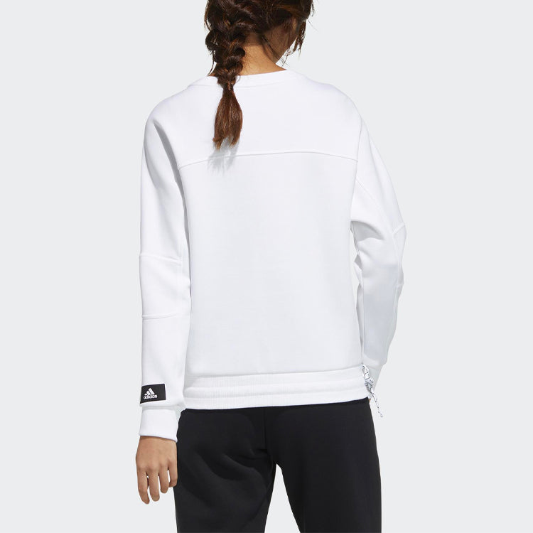 Худи (WMNS) adidas Str Sweat Loose Athleisure Casual Sports Round Neck Pullover Knit White Hoodie — фото 4