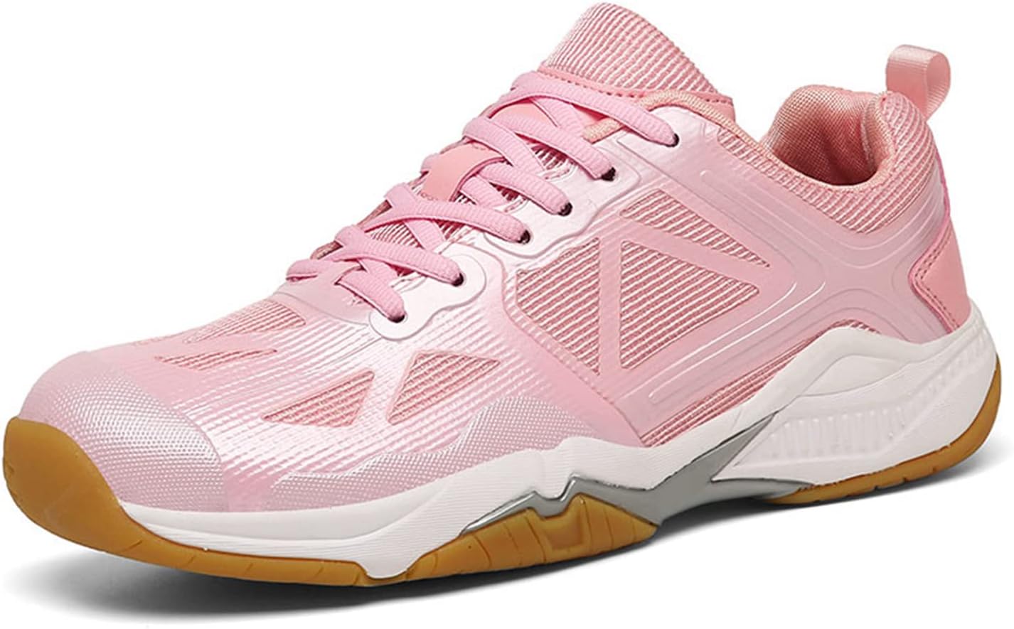 

Кроссовки для зала для тенниса, бадминтона, настольного тенниса, волейбола, паддл-тенниса для мужчин и женщин, мальчиков и девочек Ybberik, розовый