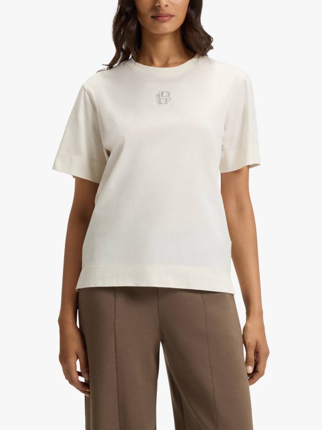 

BOSS Elpha футболка с вышитым логотипом HUGO BOSS, Open White