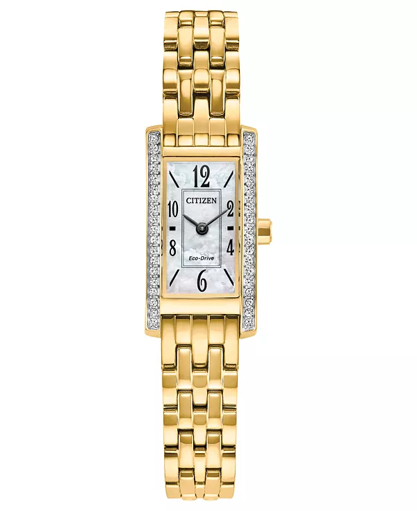 

Женские классические часы Petite Palidoro с браслетом из нержавеющей стали золотистого оттенка, 28,3 мм Citizen, gold-tone