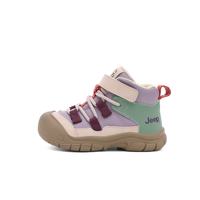 

Explorer 20 детские утепленные нескользящие износостойкие ботинки Jeep, violet синий/sky teal[thin cotton]