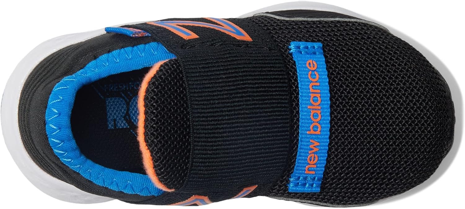 Кроссовки New Balance Unisex Baby Fresh Foam Roav V1 на шнуровке, черный/синий/оранжевый — фото 3