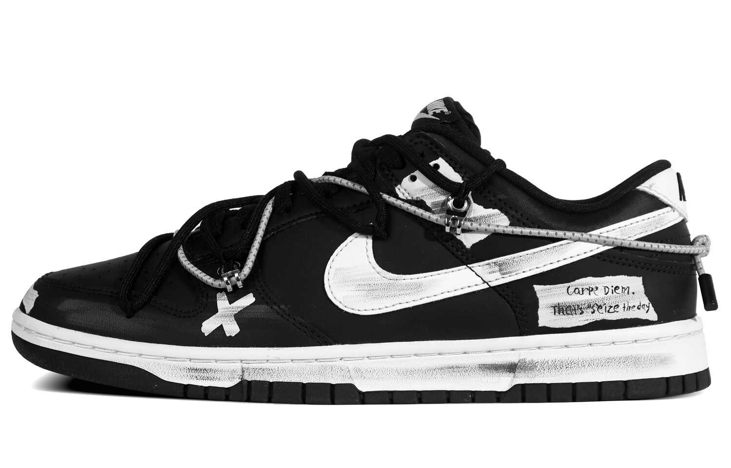 

Кроссовки Nike Dunk Skateboard Shoes Women's Low-Top White, черный