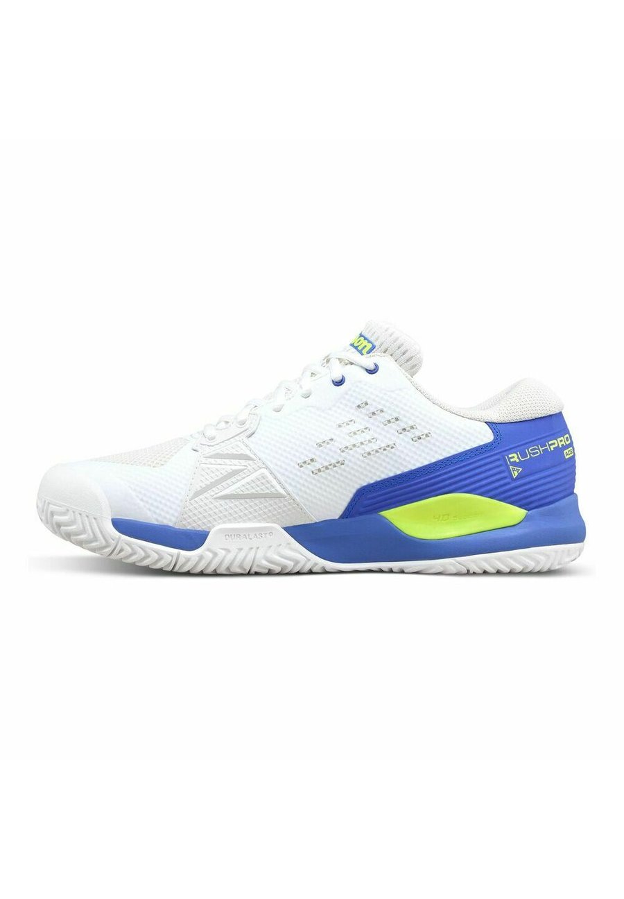 

Кроссовки Wilson Multicourt tennis shoes, White Amparo Blue Safety Yellow/White