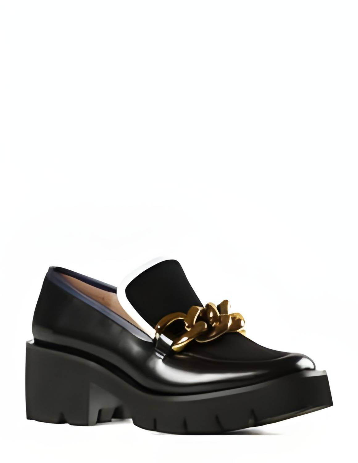 Лоферы Chunk Links Lady Lugg черного цвета ALL BLACK