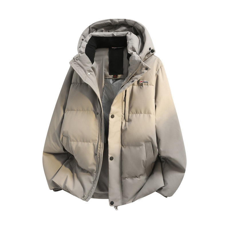 

Пуховик Unisex с капюшоном и флисовой подкладкой WARRIOR, хаки (90 fleece diy badge)