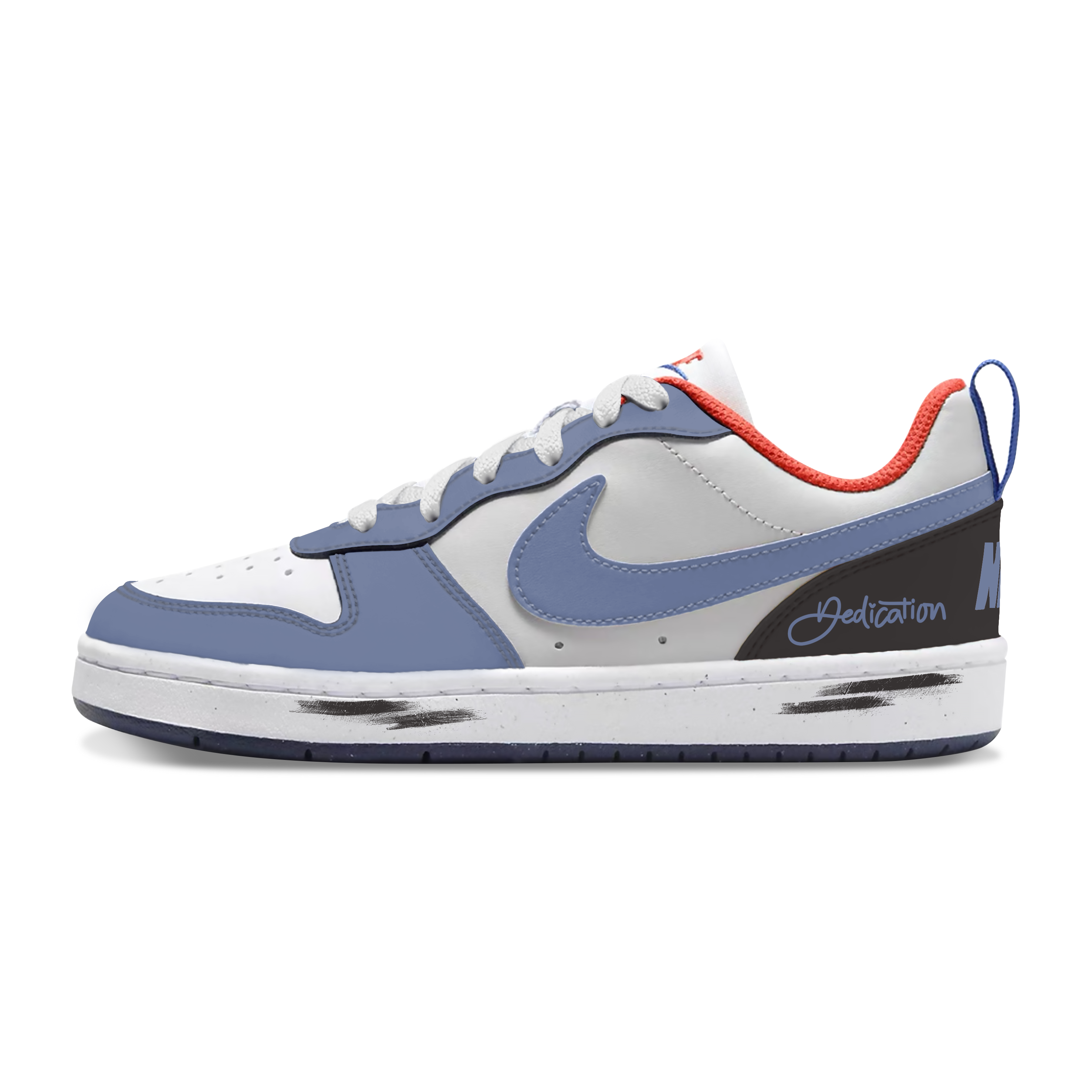 

Nike Дышащие низкие детские кроссовки для скейтбординга Court Borough, синие, для подростков