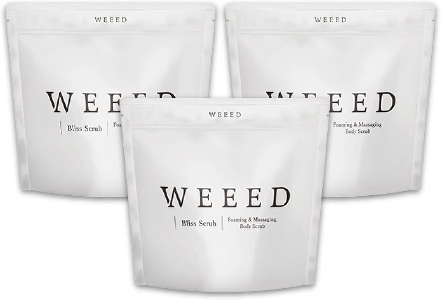 Скраб для тела WEEED Bliss Scrub с морской солью, аромат лаванды и ванили, 120 г, набор 3 шт
