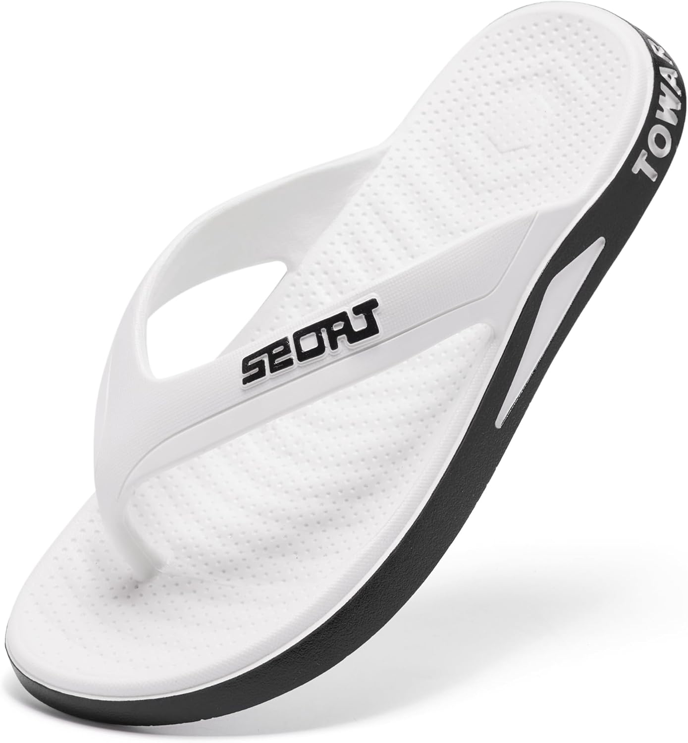 

Мужские сандалии CYRUWOSH, пляжные шлепанцы с комфортной посадкой, легкие и очень мягкие, белый