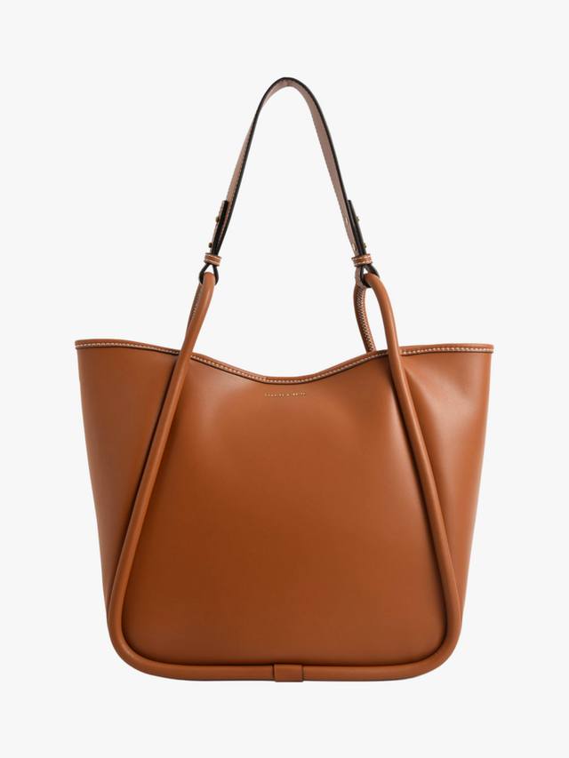 

Сумка-тоут Lyla Tubular Slouchy из искусственной кожи CHARLES & KEITH, Cognac