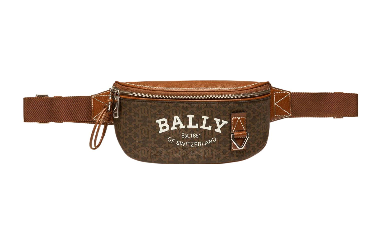 

BALLY Кошелек из ТПУ на пояс для мужчин кофейный