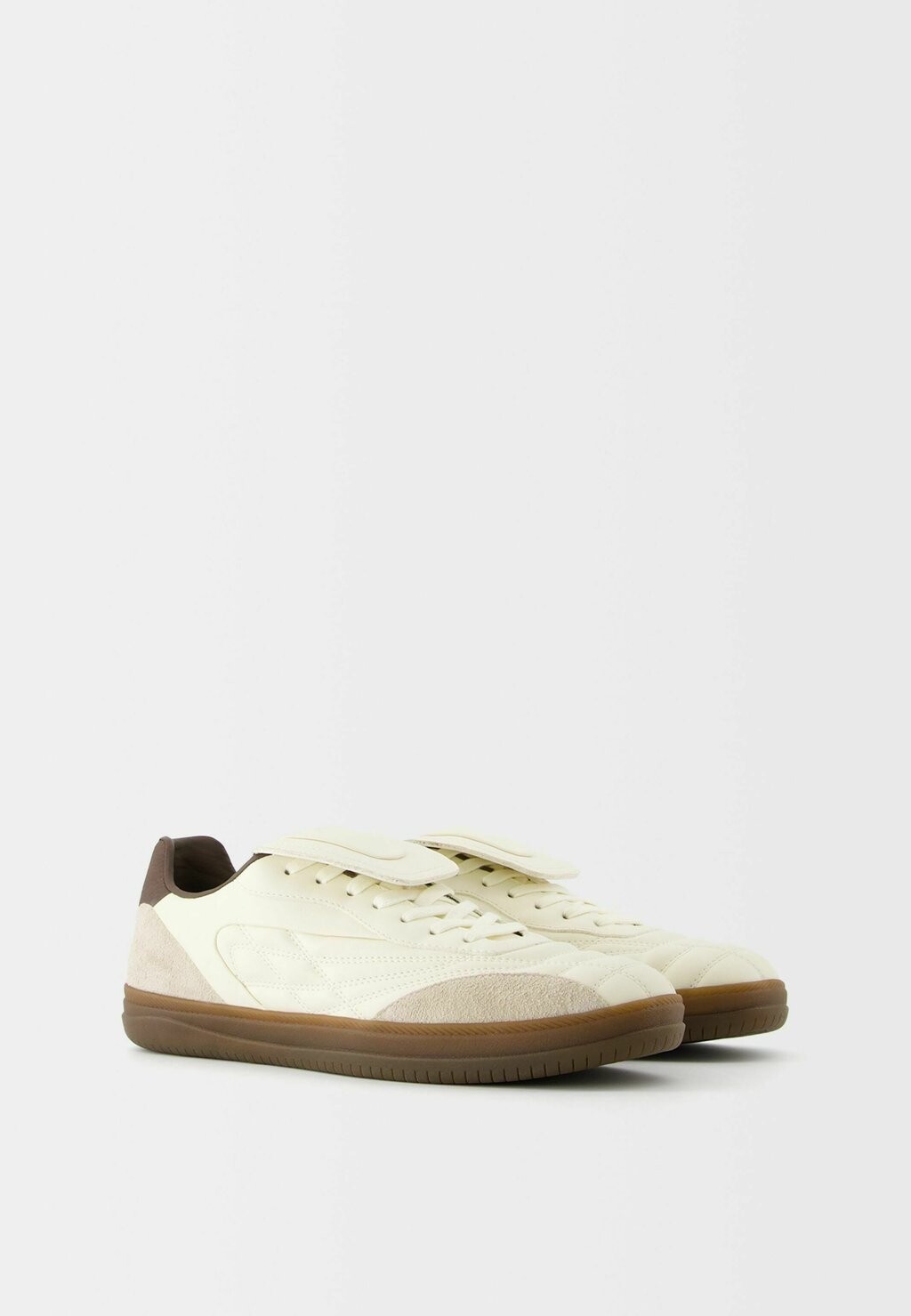 

Кроссовки RETRO WITH TONGUE Bershka, молочный, Белый, Кроссовки RETRO WITH TONGUE Bershka, молочный