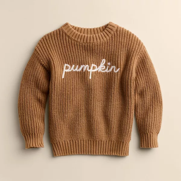 

Детский свитер 4-12 лет Little Co. By Lauren Conrad, цвет tan pumpkin sweater